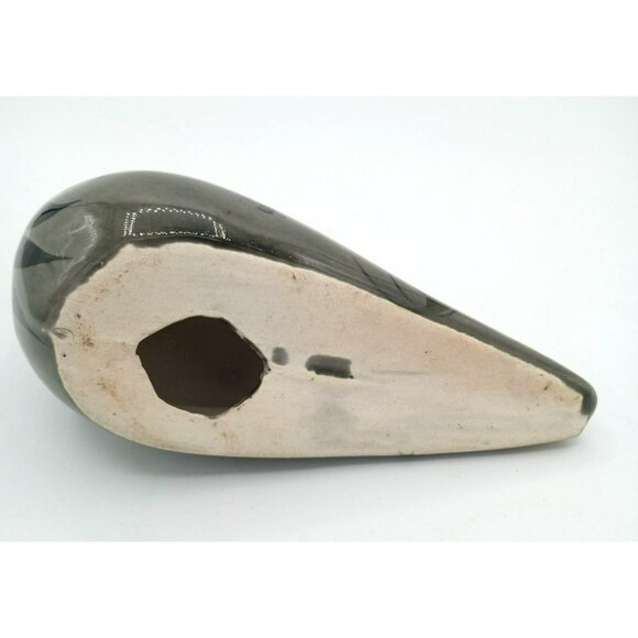 Tonala Bird Hand Painted Mexican Pottery Vintage Folk Art 3.75 Inch Flower 1960s - Picture 10 of 14